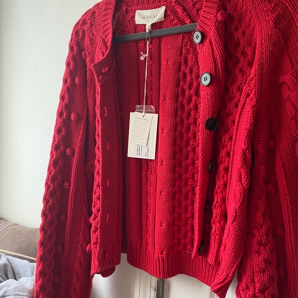 SOLD!!!!!!NWT 😍 THE GREAT. Moutainside Cardigan in ROSE (size 1/S) FINAL PRICE! - Picture 3 of 7